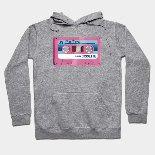 Mix Tape - Pink Hoodie by Gavin Otteson Art